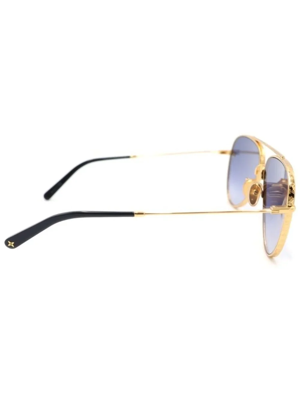 Louis Vuitton Wellington Sunglasses Monogram Gold Navy Eyewear